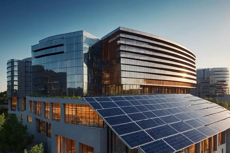 Complejo de oficinas con instalación solar