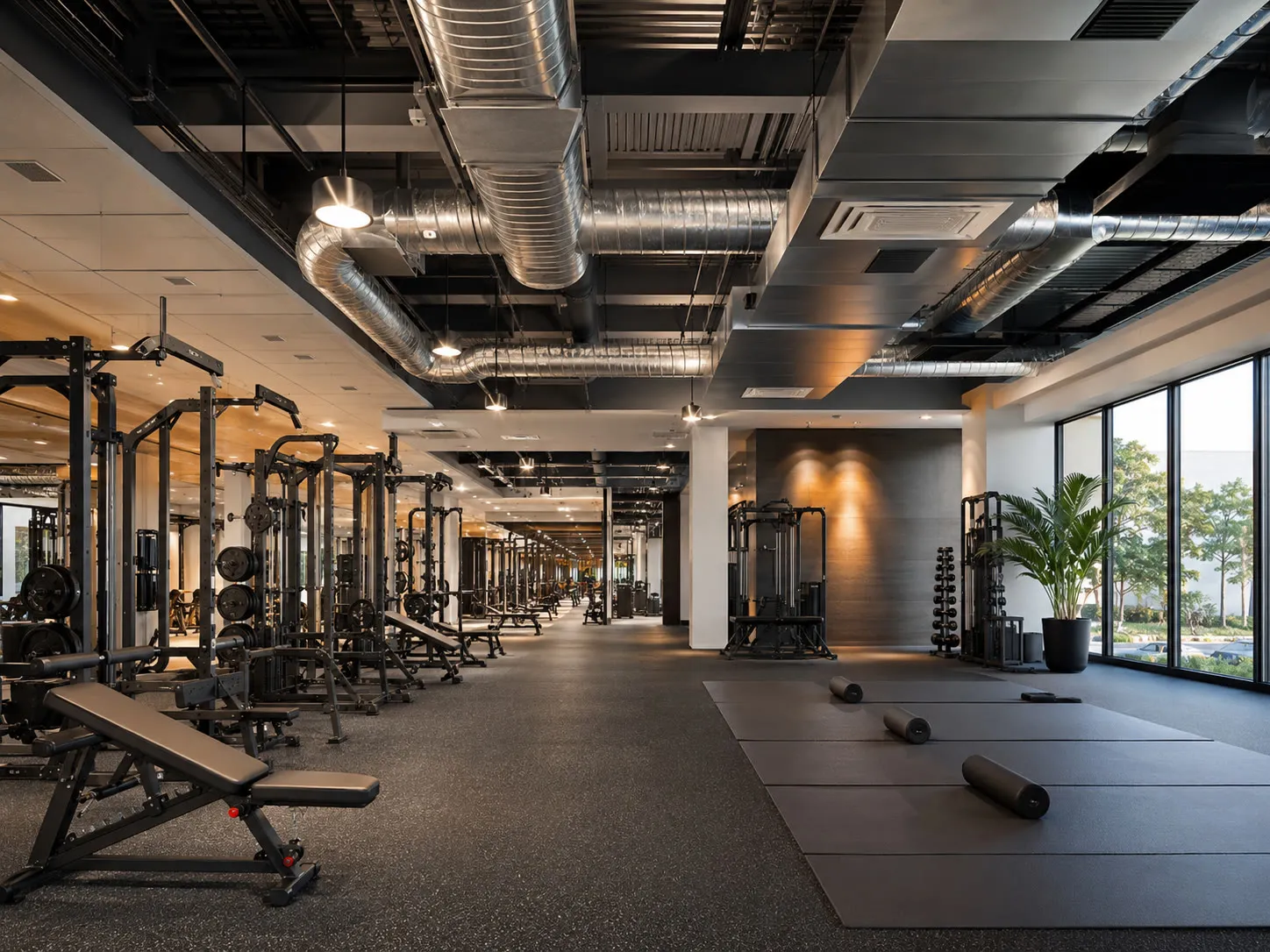 Interior de un gimnasio